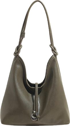 Generic Cymwer Women PU Leather Shoulder Bag Large Handbag Versatile Hobo Bag for Travel(Green) (Green)