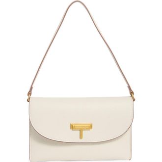 Elie Tahari Harlan Faux Leather Shoulder Bag in Eggshell at Nordstrom Rack