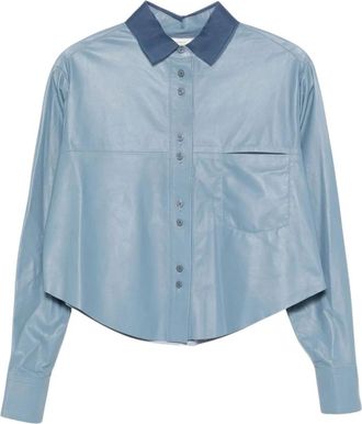 Forte_Forte Dames, Blouses & Shirts, Blauw, Maat: S