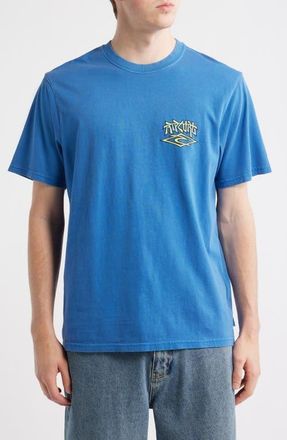 Rip Curl Liquid Trips Arch Cotton Graphic T-Shirt in Royal Blue at Nordstrom, Size Xx-Large