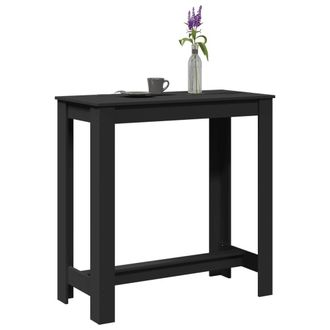 Berkfield Home Bar Table Black 102x50x103.5 cm Engineered Wood