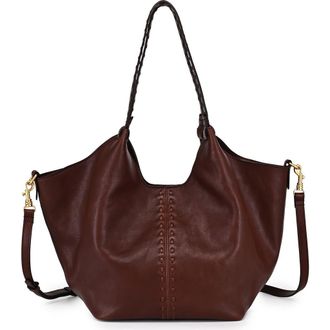 OLD TREND Magnolia Genuine Leather Handwoven Convertible Tote in Brown at Nordstrom
