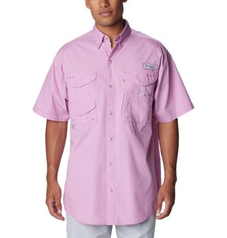 Columbia Mens Bonehead Short Sleeve Shirt Hiking, Minuet, X-Large
