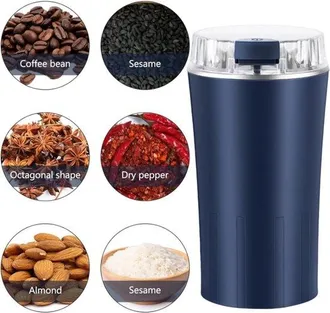 OEM Molinillo El&eacute;ctrico De Caf&eacute;, Molinillo El&eacute;ctrico De Especias, Cuchilla De Acero Inoxidable, Molinillo El&eacute;ctrico De Caf&eacute;, R&aacute;pido Y F&aacute;cil, Azul