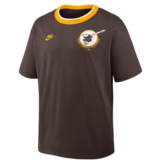 Nike San Diego Padres Cooperstown Ringer Nike Mens MLB T-Shirt in Brown | 045Q0H6ASDP-N3R