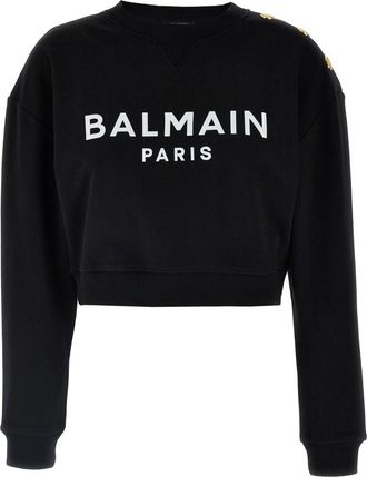 Balmain logo sweatshirt - Black