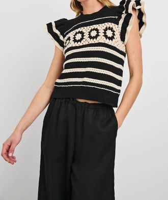 Rails Penelope Top In Black Ivory