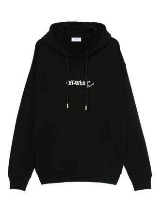 Off-white Back And Front Logo-Embroidered Hoodie