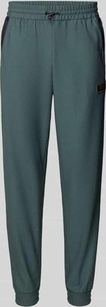 Emporio Armani Regular Fit Sweatpants mit Strukturmuster in Gruen, Gr&ouml;&szlig;e L