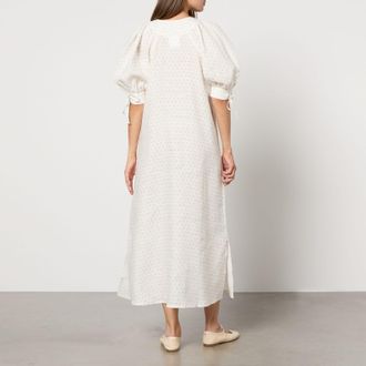Sleeper Womens Sleeper Garden Linnen Jurk in Off-White