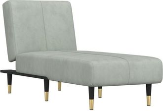 vidaXL Vidaxl - Sofá diván de terciopelo gris claro