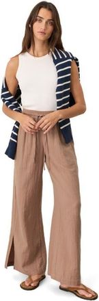 Pact Organic Cotton Coastal Double Gauze Pants in Driftwood Brown at Nordstrom, Size Xx-Large