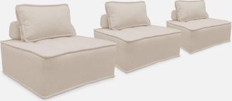 Sweeek Sof&aacute; Modular En Tela Lisa, 3 Plazas
