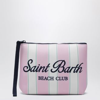 MC2 Saint Barth Pink striped Aline scuba pouch