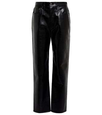 A Gold E 90s Pinch Waist leather-blend pants
