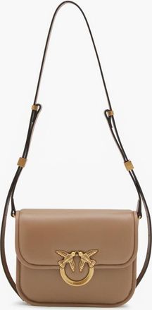 Pinko Camel Leather Crossbody Bag