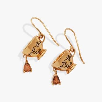 Alex and Ani Spill the Tea Cup Drop Earrings in Gold at Nordstrom