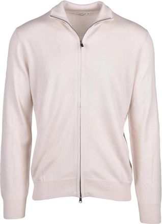 KANGRA Cardigan met rits - Heren - Vesten - Beige - L - Wol - Truien & Vesten