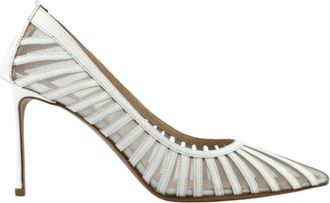 Gianmarco F. D&eacute;collet&eacute; in pelle - Dames - Pumps - Wit - 37 1/2 EU - Leer - Schoenen