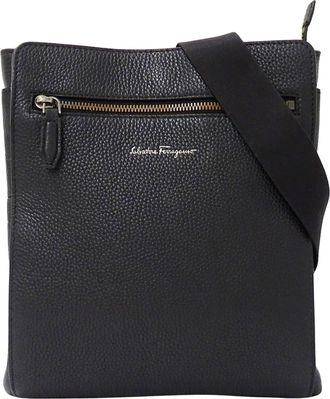 Ferragamo Black Leather Shoulder Bag (Pre-Owned)