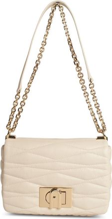 Furla 1927 Small Crossbody Bag In Cream Leather