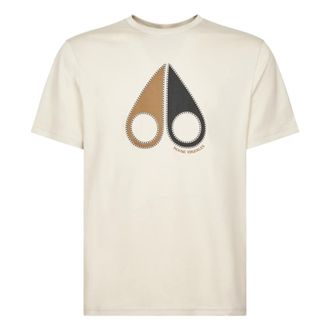 Moose Knuckles T-Shirts, male, Beige, Size: XL Tandem Tee