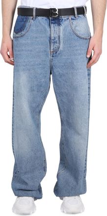 Balmain Blue Mid Rise Jeans