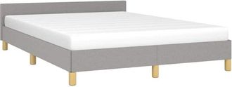 vidaXL Cama sin colchón tela gris claro 140x190 cm Vidaxl