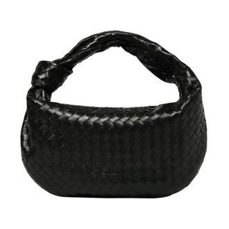 Bottega Veneta Tassen, Dames, Zwart, ONE Size, Leer, Geweven Tas met Handvat