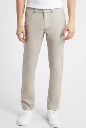 Brax Chuck Hi-Flex Modern Fit Houndstooth Five-Pocket Pants in Beach at Nordstrom, Size 42 X 34