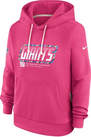 Nike New York Giants Crucial Catch Standard Issue Nike Womens Dri-FIT NFL Pullover Hoodie in Pink | 03C368XZUN-F9R