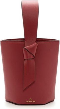 La Portegna Julieta Shoulder Bag Minimalist Lines And Timeless Design in Raspberry at Nordstrom