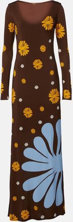 Cala de la Cruz Rocco floral jersey maxi dress