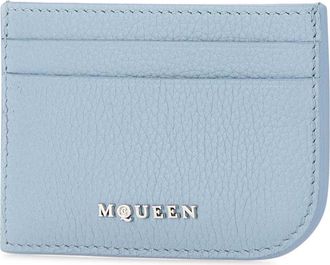 Alexander McQueen Mens Card Case Blue Leather Cases
