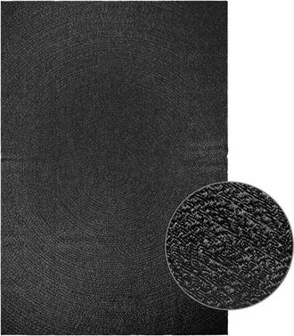 vidaXL Alfombra zizur apariencia yute interior exterior antracita Vidaxl