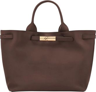 Longchamp Le Smart Bolso shopper Cuero - Dames - Shoppers - Bruin - ONE Size - Katoen - Tassen