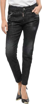Dsquared2 Black Skinny Mid Rise Jeans
