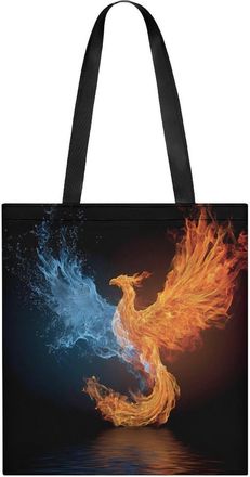 Generic Water Ice And Fire Rising Phoenixsbird Tote Bag for Women Men Shoulder Bags Purses Pouch Handbags