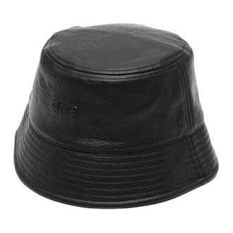 Arte PU Leather Buckethat - Heren - Hoeden - Zwart - ONE Size - Leer - Accessoires