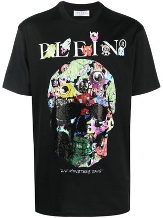 Philipp Plein T-shirt met logoprint - Zwart