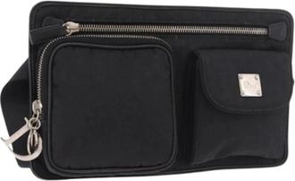 Dior Pre-owned Trotter Canvas Belt Bag - Dames - Vintage Heuptassen - Zwart - ONE Size - Leer - Vintage