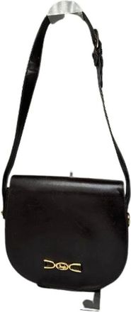 Celine Pre-owned Cross Body Bags, female, Black, Size: ONE SIZE Pre-owned Carriage Logo Shoulder Bag