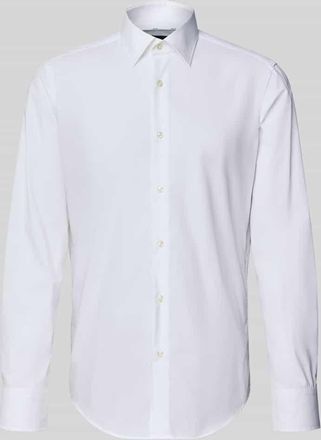 HUGO BOSS Slim Fit Businesshemd aus Popeline mit Stretch-Anteil in Weiss, Gr&ouml;&szlig;e 38
