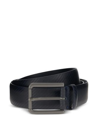 Boggi Milano printed leather belt - Blu