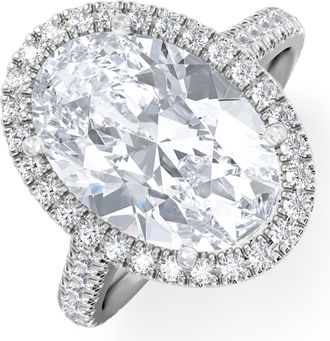 The Diamond Store Georgina 5.70ct Lab Diamond Oval Cut Engagement Ring in Platinum G/VS1