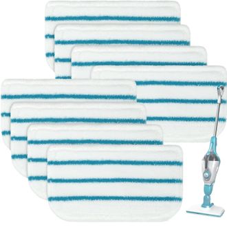 OEM Aptas Para Las Mopas De Vapor Black&decker Fsm1300/1600/1610, Color Azul Y Blanco, Paquete De 8 Unidades