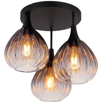 Globo Lighting plafoniera - OLSEN - nero - vetro - &Oslash; 44cm - E27