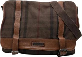 Burberry Pre-owned Cross Body Bags, female, Brown, Size: ONE SIZE Pre-owned Canvas Crossbody Bag