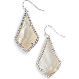 Kendra Scott Alex Drop Earrings in Ivory Mop/Silver at Nordstrom Rack