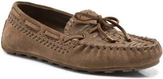 Free People Misty Driving Loafer in Olive Suede at Nordstrom, Size 9.5